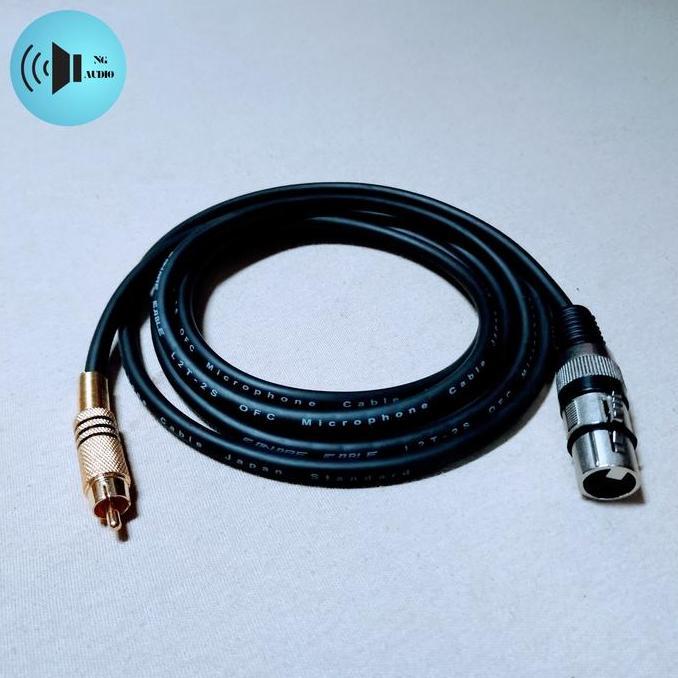 Kabel audio mixer to power ampli jack canon xlr female to rca