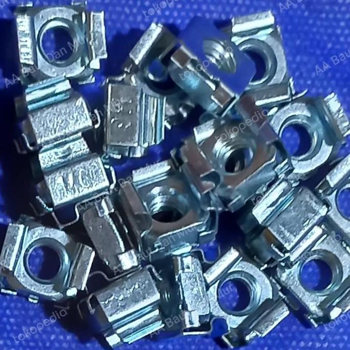 Qty 1000 Pcs / Cage Nut M6 Only / Mur Sangkar M6 / Cage Nut Rackmount M6 Galvanis