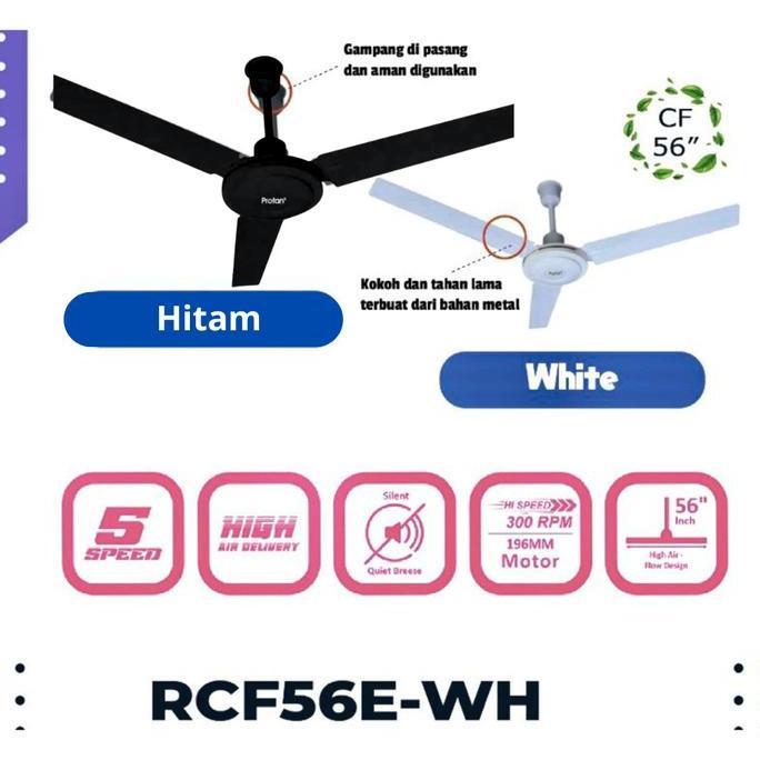 Kipas Angin Plafon Gantung 56 Inch Profan Rcf-56E Ceiling Fan 56 Inch Kipas Angin Gantung Baling Bes