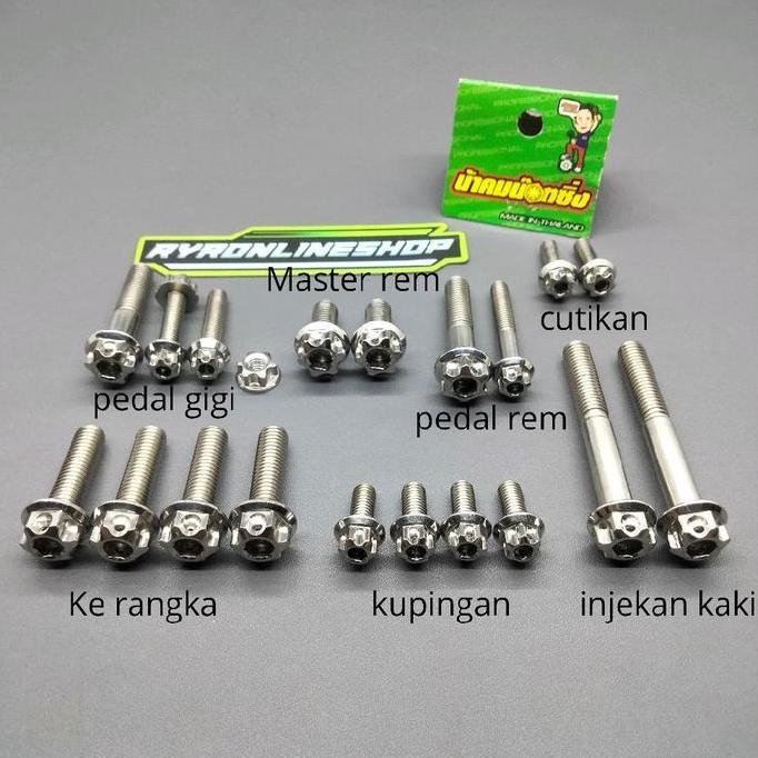 Baut Underbone Bpro Ninja R Ss Rr Probolt Stainless Compayu Thailand Best Seller