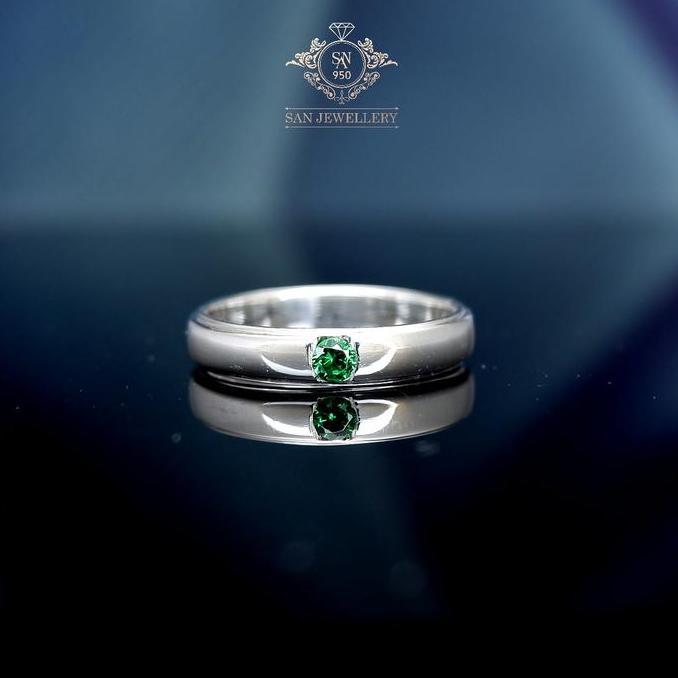 Cincin pria nikah kawin tunangan Palladium platinum emas putih perak 002