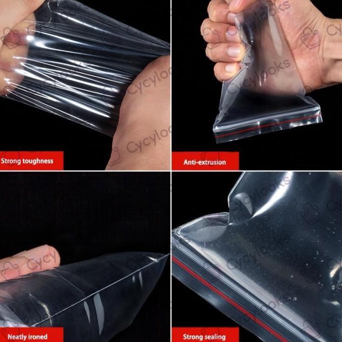 New- Plastik Klip Ziplock Zipper Bag Makanan Tebal Plastic Clip Kecil Besar