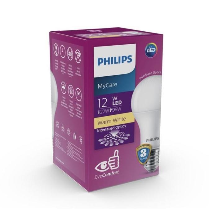 Lampu Led Philips 12 Watt Cahaya Kuning Bohlam Led Philips 12 Watt Warm White