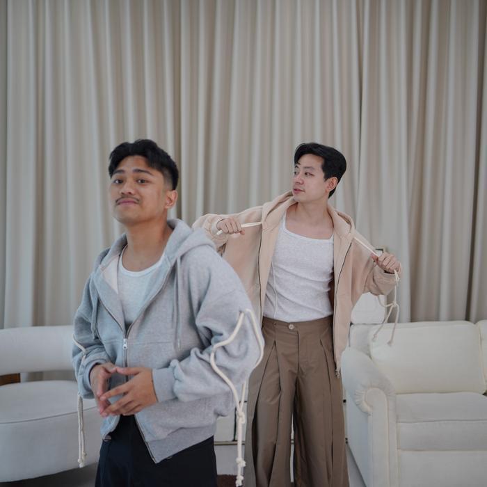 Mujo "Jordan" Boxy Double Zipper Hoodie 330 Gsm Cotton Fleece Terbaru Best Quality 100% Original