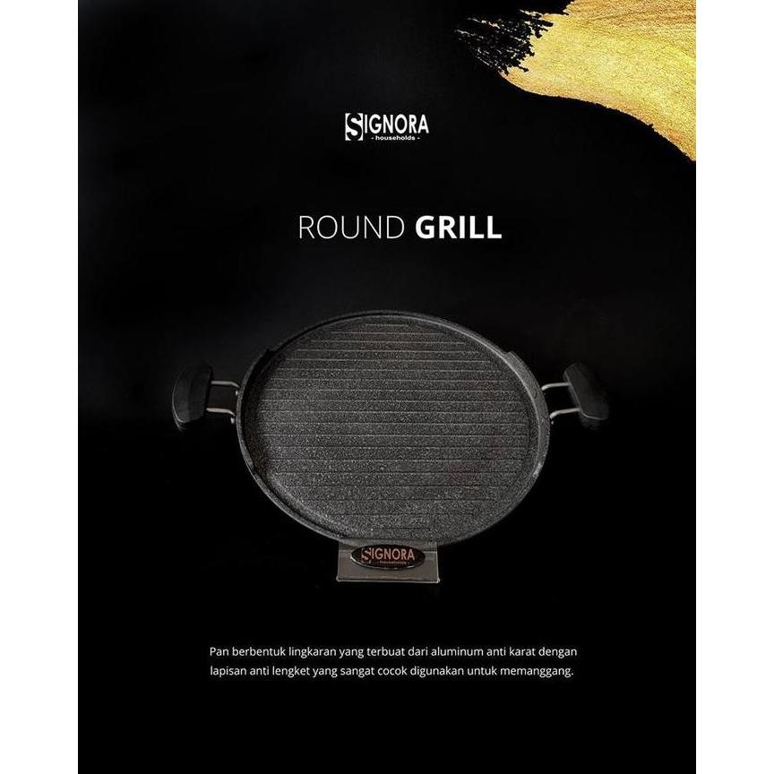 Terjangkau Signora Round Grill Pan / Alat Panggang Signora