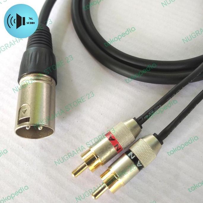 Kabel audio Jack mixer to power jack canon xlr male to rca