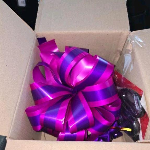 Miliki Pompom Gunting Pita Peresmian Kombinasi Warna Lis Emas Gold Set Paket Pink