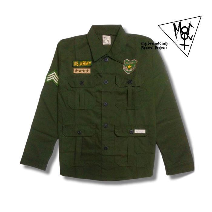 Jaket Semi Parka Adams Militer Army Cosplay Kain Keren Pria Distro Canvas Cowok Casual Terlaris Best
