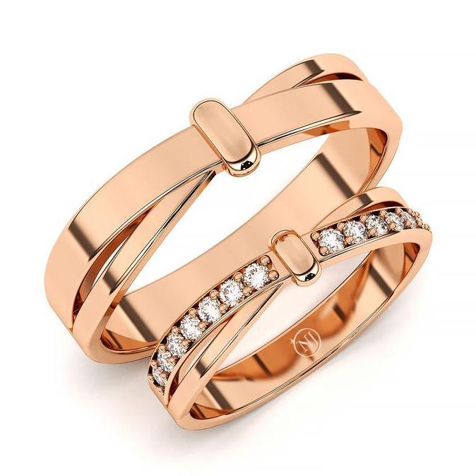 Nikayla Jewelry - Cincin Couple Emas Mewah Cincin Kawin Murni