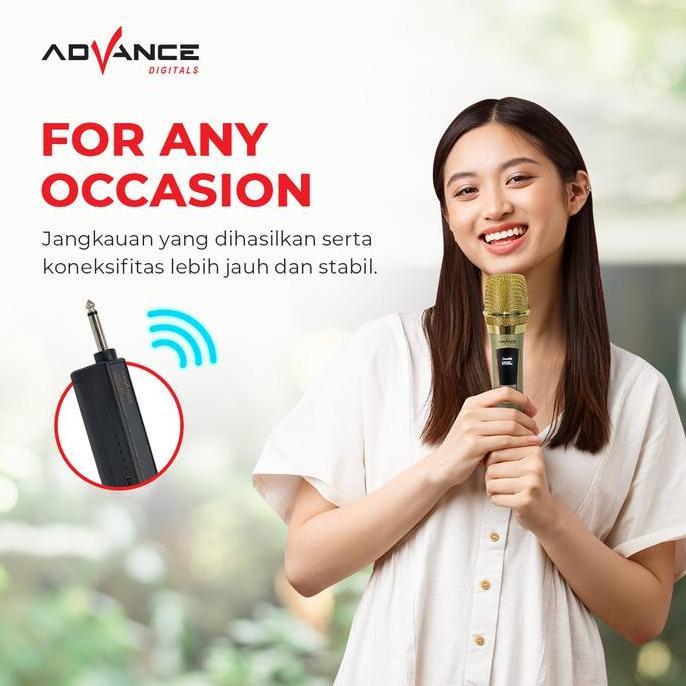 Microphone Advance Mic-103 Profesional Mic Wireless Bisa Di Charger