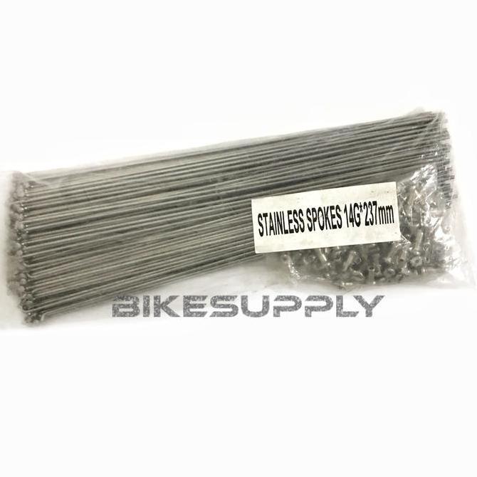 Jari Jari Ruji Sepeda Stainless Spokes 72 Pcs Chrome 237 mm (Velg 24)