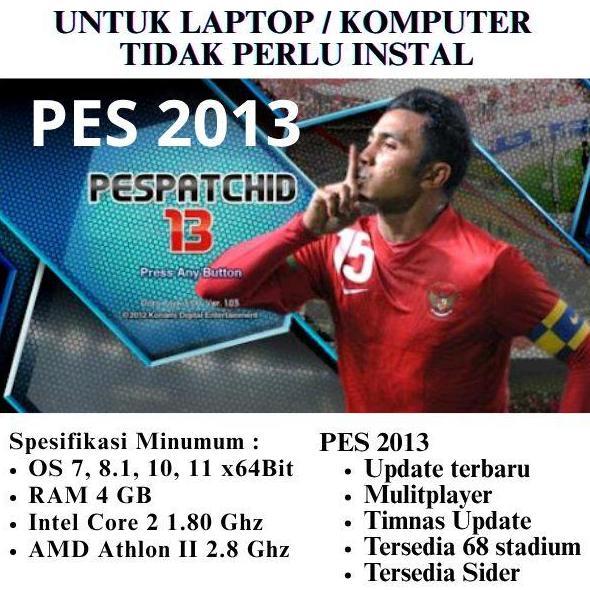 Flashdisk PES 2013 update 2025 2026 pc laptop komputer bonus game tanpa instal Storage