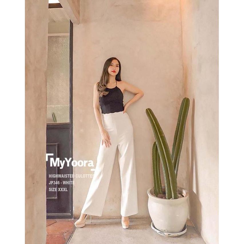 MyYoora Premium Basic Culottes Celana Kulot Panjang Wanita G Bahan Tebal Scuba Nyaman Kantong Belah 