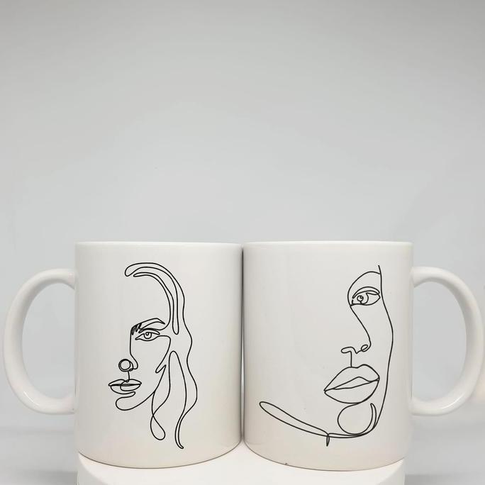 MUG LINE ART / MUG AESTHETIC / MUG CUSTOM (PALING MURAH)