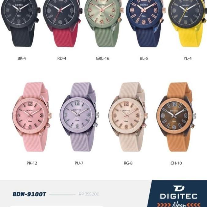Jam Tangan Wanita Ditec Neon BDN 9100 Biru Orinal dg9100