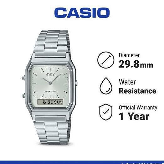 CASIO AQ-230A-7AMQYDF / AQ-230A-7AMQY / AQ-230A / AQ-230A-7AMQ / AQ-230A-7AM DITAL DIAL STAINLESS ST