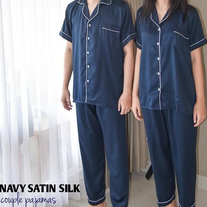 Piyama couple satin / baju tidur couple / piyama seserahan