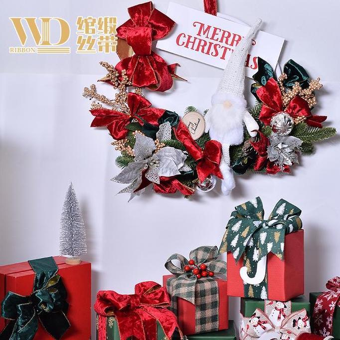 (1roll 10yard) Pita natal pita koni natal pita dekorasi pohon natal pita pohon natal