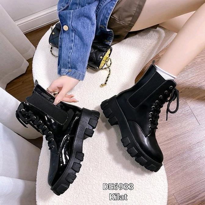 Sepatu Combat Boots Ladies  DE6933 Shoes Wanita style korea