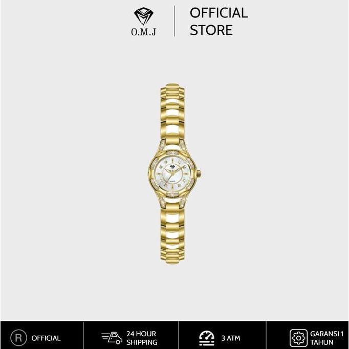 OMJ Watch F065 Jam Tangan Wanita Orinal Terbaru 3ATM Anti Air Fashion Simple Santai Elegant Luxury Q