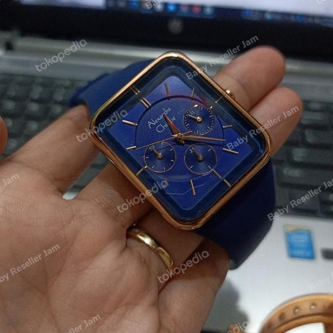 Jam Tangan Wanita Alexandre Christie AC2744 AC 2744 Biru Orinal