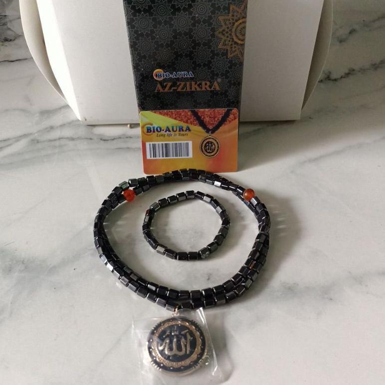 Kalung Magnet Tasbih 99 bonus Gelang Magnit Melancarkan peredaran darah