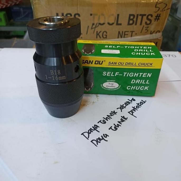 Sanou Kepala Bor Keyless 1-16Mm B18 / Kepala Bor Milling Keyless 16Mm