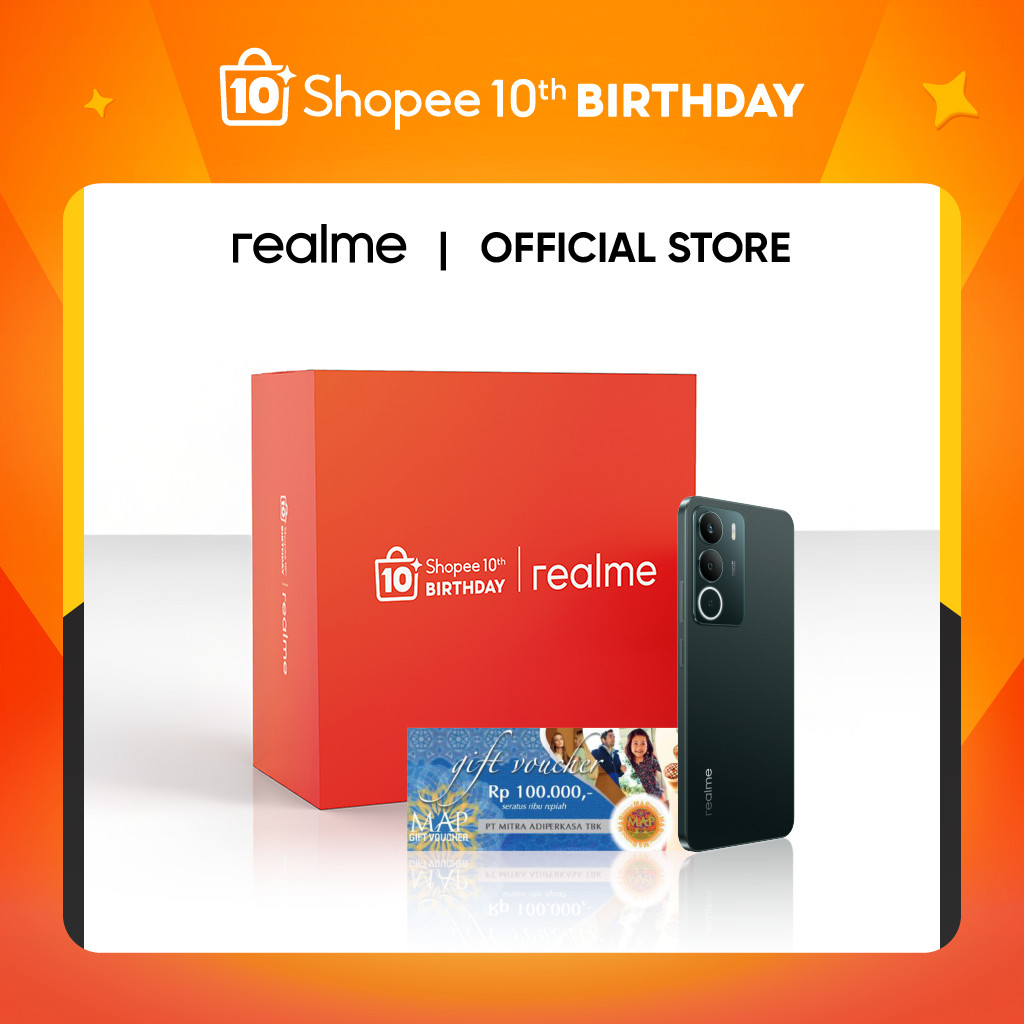 [Shopee Special 10th Birthday] realme P3 Lite + Voucher MAP Rp100.000 + Gift Box