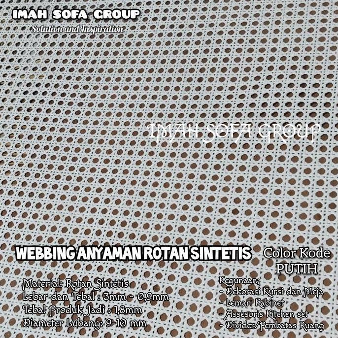 Promo Webbing Rotan Sintetis Lembaran Meteran Anyaman Tanjung Diskon