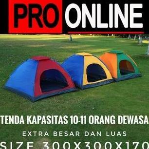 Spesial Tenda Camping Orang 10-11 Dewasa - Tenda Kapasitas 8-9 Untuk Kemping Outdoor Parasut