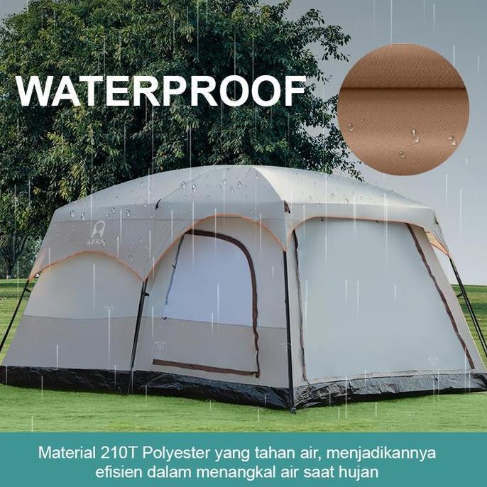 Diskon Aera Tenda Camping 8 10 Orang Double Layer | Kapasitas 8-12 Orang