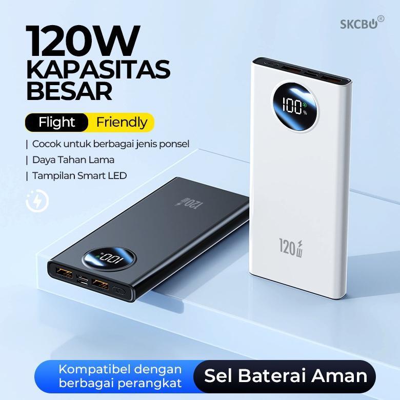 new hot sale skcbo 120w super fast charging power bank display powerbank 20000mah dual output port u