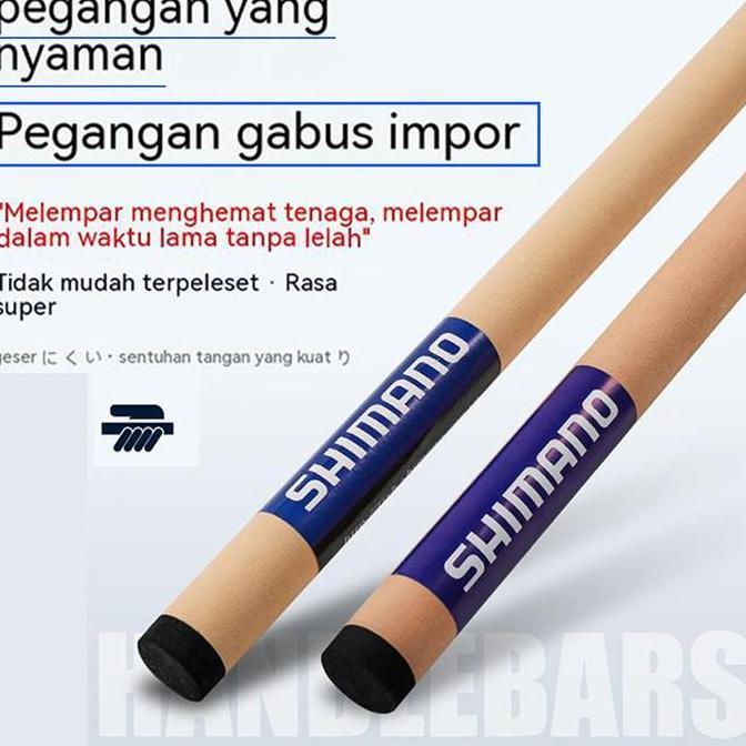 Putrowayahseller - Shimano Set Pancing Lengkap Joran 2 Bagian + Reel Spinning Portable