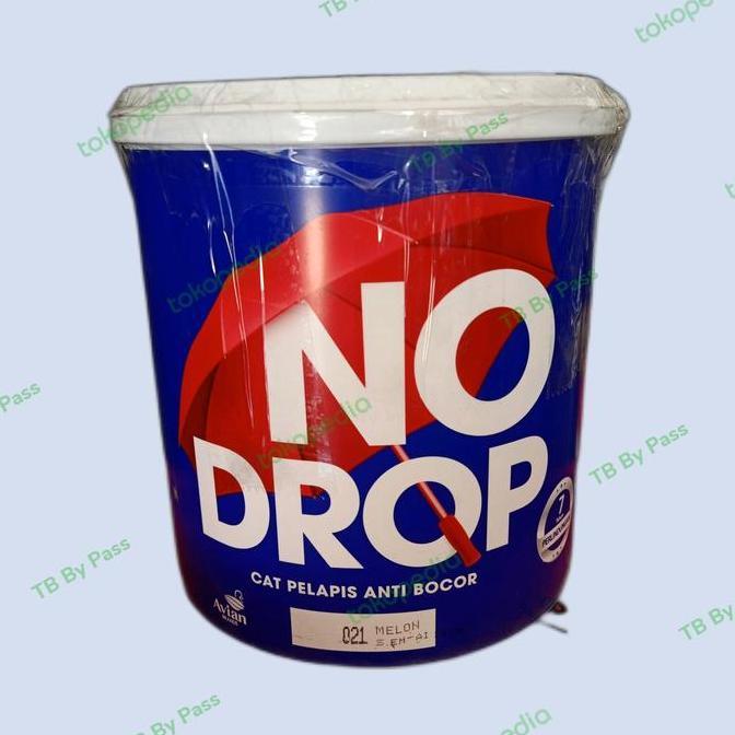 BEBAS ONGKIR - No Drop warna hijau 021 Melon, cat pelapis anti bocor 4 kg ( galon )