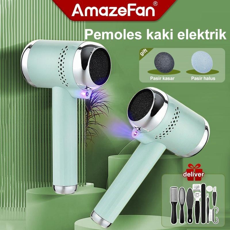 Amazefan Alat Penghalus Kaki Elektrik Pengelupasan Pembersih Kulit Untuk Menghilangkan Kulit Mati Ka