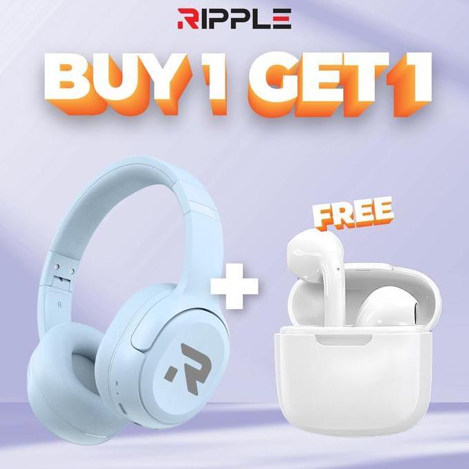 Audioqt- Super Promo BundleRipple Rippods Headphone +True Go Tws Bluetooth Earphone