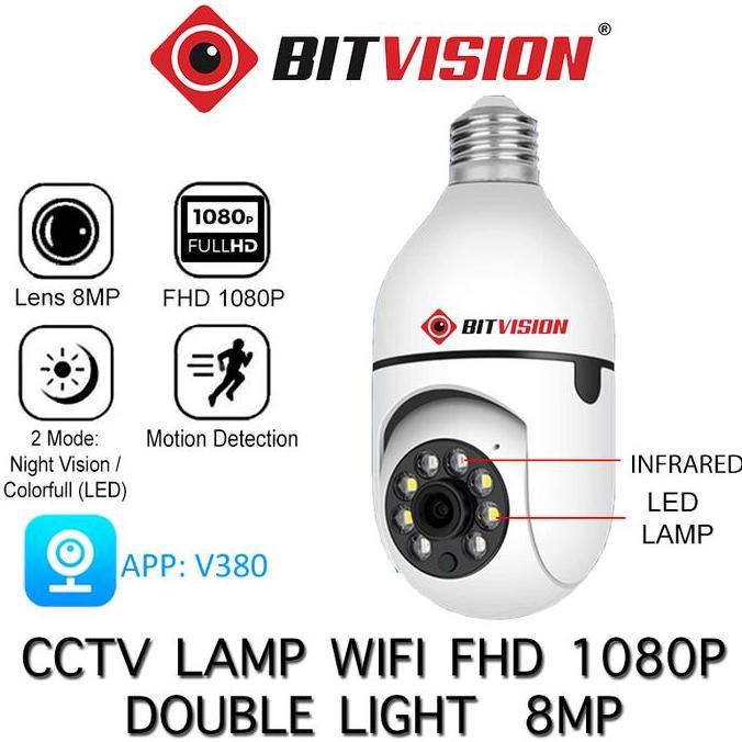 Barustockbnyk- L31 Kamera Cctv Lampu Ip Wireless Panorama Fisheye 360 (Bohlam / Bulb)