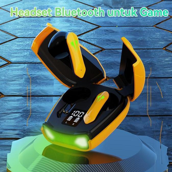 Audioqt- CodGaming Wireless Headset Bluetooth 5.4 Tws Gm08 Bumblebee Earbuds Hi-Fi Stereo No Delay B