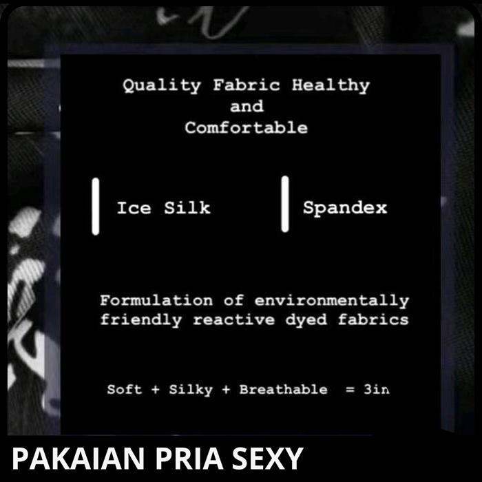 VIMISU BOXER PRIA DEWASA MOTIF BAHAN POLYESTER SEAMLESS SIZE BESAR COWOK KATUN PENDEK REMAJA HITAM C