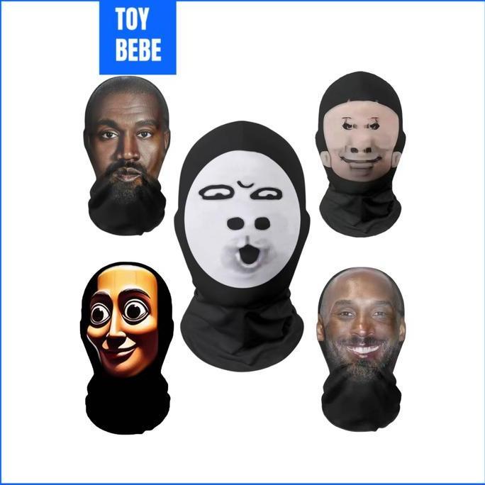Berkualitas TOYBEBE Topeng 3d Manusia Masker Motor face joker Pelindung Sinar Matahari Topeng Lucu W