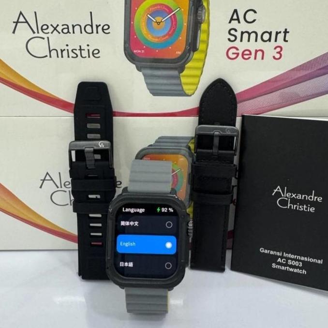 JAM TANGAN SMART WATCH UNISEX PRIA WANITA ALEXANDRE CHRISTIE ACS003 AC S003 GEN 3 SMARTWATCH ORINAL 