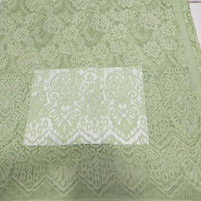 bahan brokat semi Prancis Warna Sage