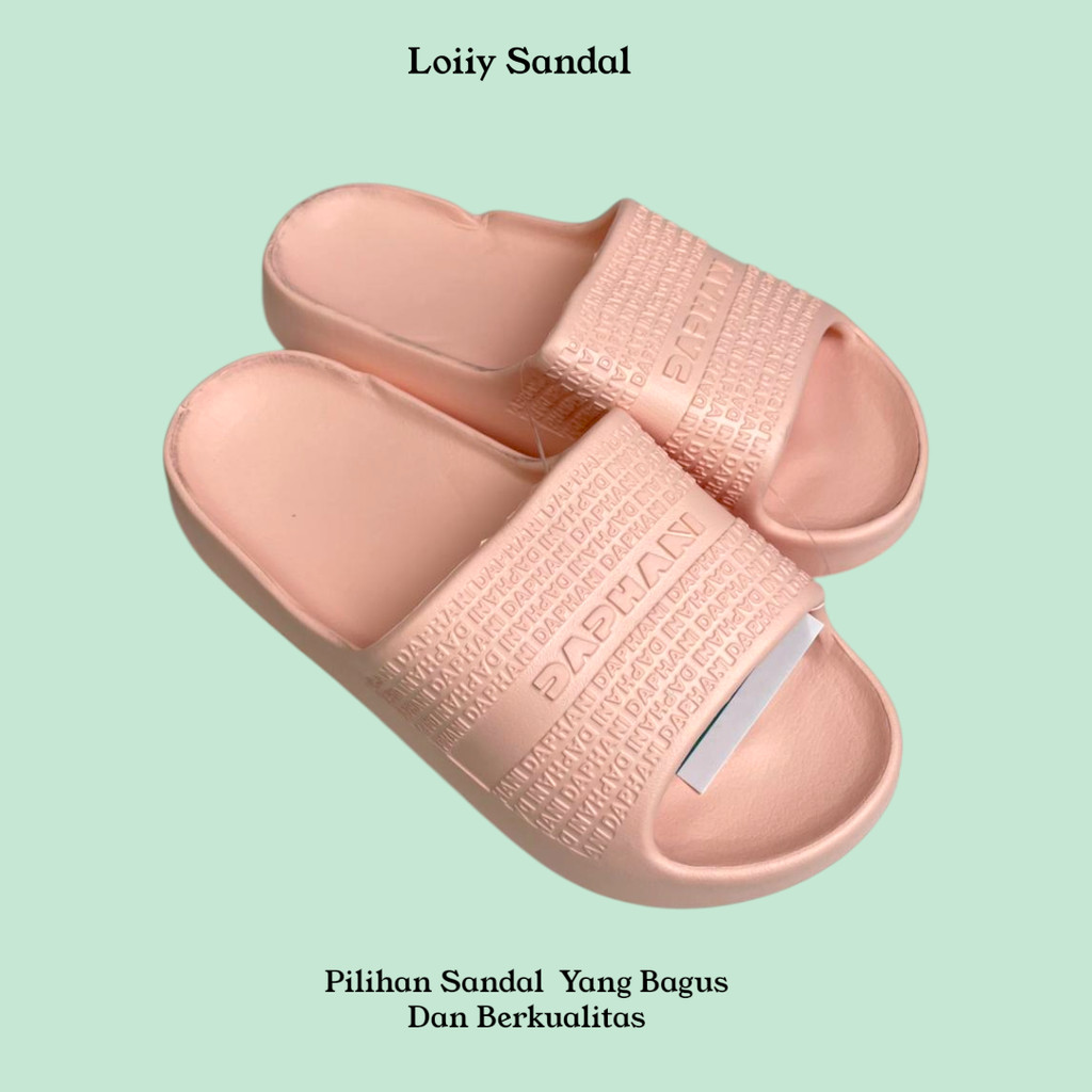 Sandal Wanita Sendal Selop Simple Teplek Polos Elegen Bahan Karet