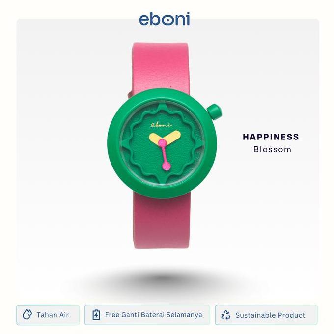 Eboni Jam Tangan Kayu Happiness - Blossom
