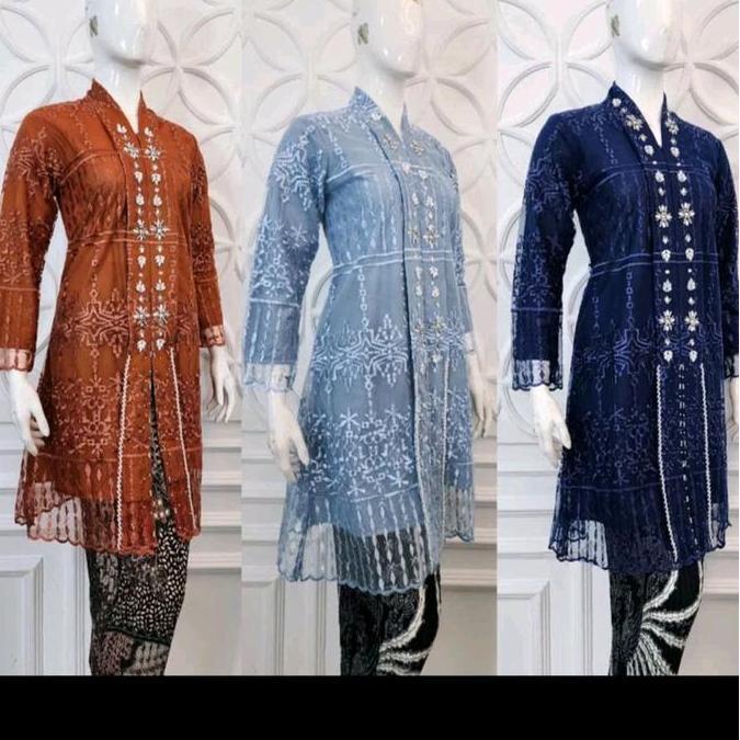 Kebaya Kartini Tunik Payet /kebaya tille Panjang