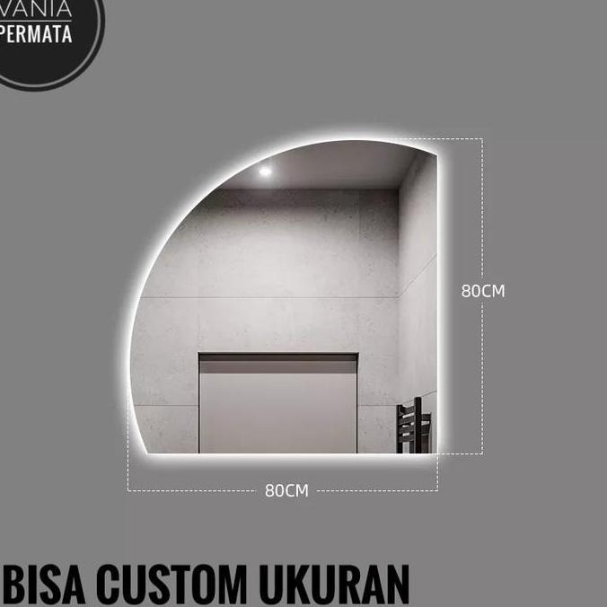 Cermin Dinding Led Wastafel Kaca Rias Custom