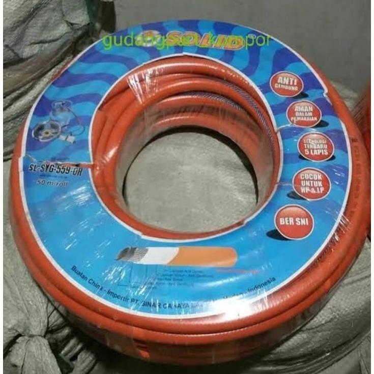 Selang Gas Lpg 5 Lapis Serat Baja / Kawat Hemat