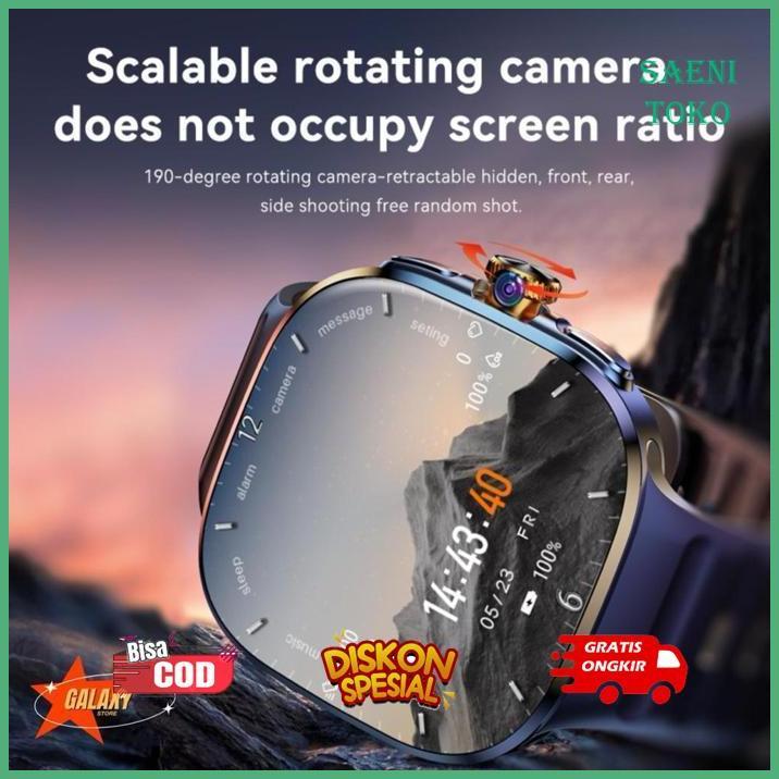 SAENITOKO GALAXY-M99 SMARTWACH ANDROID JAM TANGAN SIMCARD 5G AMOLED DISPLAY 2,4 INCHI SIMCARD 8/128G