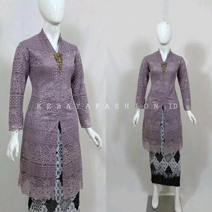 baju kebaya tunik brokat  resleting depan  / kebaya tunik brokat  busui