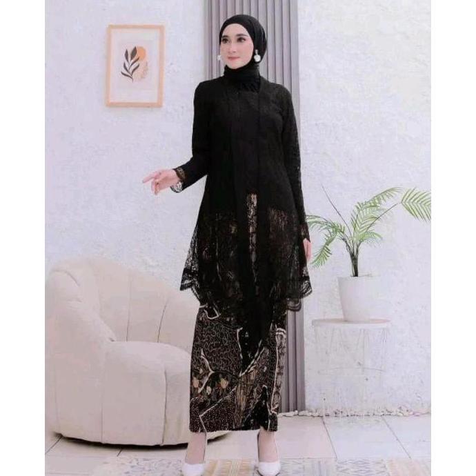 Tunik Modern ( Khusus satu set FREE Hijab) Kebaya KutuBaru / Tunik Brokat / TUKUBARU Panjang Tangan 